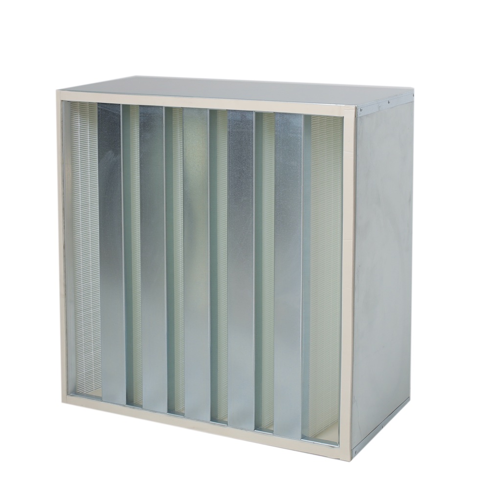 10 GALVANIZED FRAME HEPA FILTERS V-BANK DESIGN-292MM NUCLEAR FI